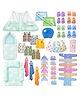 Toddylon 45 in 1 for New Born Baby Combo Gift Set Baby Essentials  Daily Items Combo 0-6 Months - Green