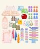Toddylon 45 in 1 for New Born Baby Combo Gift Set Baby Essentials  Daily Items Combo 0-6 Months - Orange