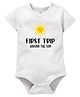 Zeezeezoo 100% Cotton Knit Half Sleeves First Trip Around The Sun Text Printed Onesie - White