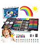 Elecart 145-Piece Space Art Set for Kids  Complete Drawing & Coloring Kit with Colour Pencils, Oil Pastels, Paint Brushes & Carry Case | Professional Kids Art Supplies Gift Set