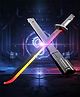 Elecart Spark Sword Toys 31.5 Inch RGB LED Light Sword with Mist Spray, Motion Sound & Spark Effect | 8 Color Changing Neon Blade | Cosplay Sword Toy Gift for Teen (Pack of 1 Random Colour)