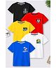 Trampoline Cotton Blend Knit Pack of 5 Half Sleeves Tropical Beach & Nautical Theme Printed Tees - Multi Colour
