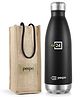 Go24 Electro Hot & Cold ISI Certified with Jute Bag | 2 Year Warranty | Stainless Steel Water Bottle - 1500ml Knight Black | Office Bottle | Workout | Travelling | Home