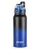 Pexpo Amaze Stainless Steel Vacuum Insulated Hot & Cold Flask Ombre Home Office Gym  Outing School 740 ml - Black & Blue