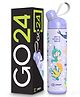 GO24 Kids Stainless Steel Hot & Cold Water Bottle with Vacuum Insulated Leakproof Flask, Ideal for School, Picnics & Playtime, ISI Certified, Purple - Mermaid - 470ml
