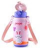 Pexpo Poggo Hot & Cold Stainless Steel Water Bottle Rabbit UV Printed Design Vacuum Insulated Leak Proof  420 ml - Pink