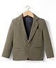 Rikidoos Embosis Hosiery Woven Full Sleeves Solid Blazer - Brown