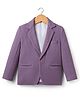 Rikidoos Embosis Hosiery Woven Full Sleeves Solid Blazer - Purple