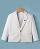 Rikidoos Embosis Hosiery Woven Full Sleeves Solid Blazer - White