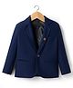 Rikidoos Embosis Hosiery Woven Full Sleeves Solid Blazer - Navy Blue