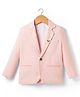 Rikidoos Cotton Woven Full Sleeves Solid Blazer - Light Pink