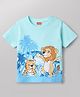Babyhug Cotton Knit T-Shirt with Graphic Print Half Sleeves Round Neck Multi Color 12-18 Months
