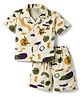 Kids Magic Cotton Knit Half Sleeves Printed Shirt & Shorts Co-ord Set - White