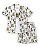 Kids Magic Cotton Knit Half Sleeves Printed Shirt & Shorts Co-Ord Set With T-Shirt - Multicolor