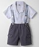 Kids Magic Cotton Knit Half Sleeves  Printed Shirt & Shorts Set - Blue