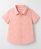 Babyhug Cotton Woven Shirt Half Sleeve Regular Collar Printed Peach 2-3 Years
