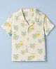 Babyhug Cotton Woven Half Sleeves Shirt with Tropical Theme Print - White