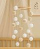 Waddle & Roo Dreamy Poms Cot Mobile - White & Beige