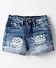 Korkak Distressed Denim Shorts - Blue