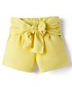 Korkak Woven Shorts With Bow Applique - Yellow