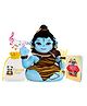Panda's Box Height 28 cm Mantra Chanting Baby Shiva | Musical Soft Plush Toy | Non-Toxic, Safe | Interactive Stuffed Toys | Best Birthday Gift For Newborn Kids | Free Colouring Book - Blue