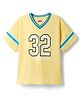 Babyhug Cotton Knit T-Shirt Oversized Half Sleeves with Graphics Yellow 3-4 Years