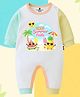 The Peppy Tend 100% Cotton Knit Full Raglan Sleeves First Summer Feels Text Printed Romper - Multi Colour