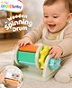 Intellibaby Wooden Interactive Spinning Drum| Multi-Sensory Development Toy | High Contrast Patterns & Baby Safe Mirror | Tummy Time & Crawling |BIS Certified |Educator Recommended |Ideal for Gifting