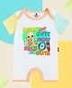 The Peppy Tend 100% Cotton Knit Half Sleeves Born Cute Now Bald Cute Text Printed  Romper - Multi Colour