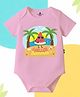 The Peppy Tend 100% Cotton Knit Half Sleeves Hello Summer Text Printed Onesie - Pink