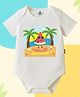 The Peppy Tend 100% Cotton Knit Half Sleeves Hello Summer Text Printed Onesie - White