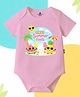 The Peppy Tend 100% Cotton Knit Half Sleeves First Summer Feels Text Printed Onesie - Pink