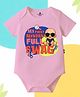The Peppy Tend 100% Cotton Knit Half Sleeves My First Mundan Full Swag Text Printed Onesie - Pink