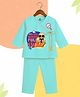 The Peppy Tend 100% Cotton Full Sleeves My First Mundan Full Swag Text Printed Kurta & Pyjama Set - Sea Green