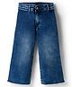 Vitamins Cotton Spandex Full Length Washed Denim Jeans - Blue