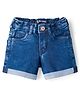 Vitamins Cotton Elastane Above Knee Length Shorts - Blue