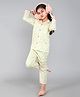 Little Clothing Cotton Woven Full Sleeves Smiley Printed Coordinating Shirt & Pajama Night Suit - Yellow