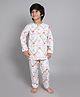 Little Clothing Cotton Woven Full Sleeves Desert Theme  Printed Coordinating Kurta & Pajama Night Suit - Off White
