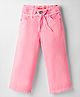 Vitamins Cotton Woven Full Length Solid Jeans - Neon Pink
