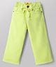 Vitamins Cotton Woven Full Length Solid Jeans - Neon Green