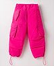 Vitamins Woven Full Length Solid Color Trouser with Pocket - Dark Pink