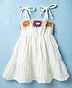 Vitamins 100% Cotton Woven Sleeveless Frock With Crochet - OffWhite