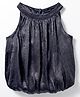 Vitamins Woven Sleeveless Halter Neck Solid Top - Black