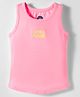 Vitamins Knit Sleeveless Tank Top with Extra Fun Embroidery - Neon Pink