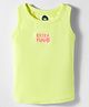 Vitamins Knit Sleeveless Tank Top with Extra Fun Embroidery - Yellow