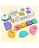 YAMAMA Face Changing Rubiks Cube, Matching Face Changing Expression Puzzle Race with Wooden Cubes 1 to 4 Players for Kids and Adults - Multicolor