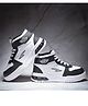 asian Colour Blocked Lace Up Shoes - White & Black