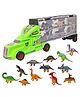 FunBlast Dinosaur Truck With Realistic Dinosaur Figures Toy for Kids - Pack of 1 Truck & 12 Dino Figures