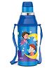 MILTON Kool Steelight 400 Kids Plastic Insulated Water Bottle with Straw, 380 ml, Sipper Bottle, Leak Proof, BPA Free, Food Grade, School & Picnic Bottle, Pearl Blue