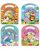 Carry Me My Farm-Jungle-Pet-Ocean Friends Die-Cut Window Hardbound Picture Board Books Set of 4-English